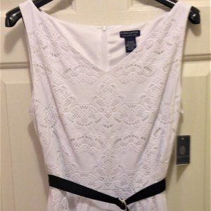 NWT Tanner Doncaster White Eyelet Lace Dress 14P